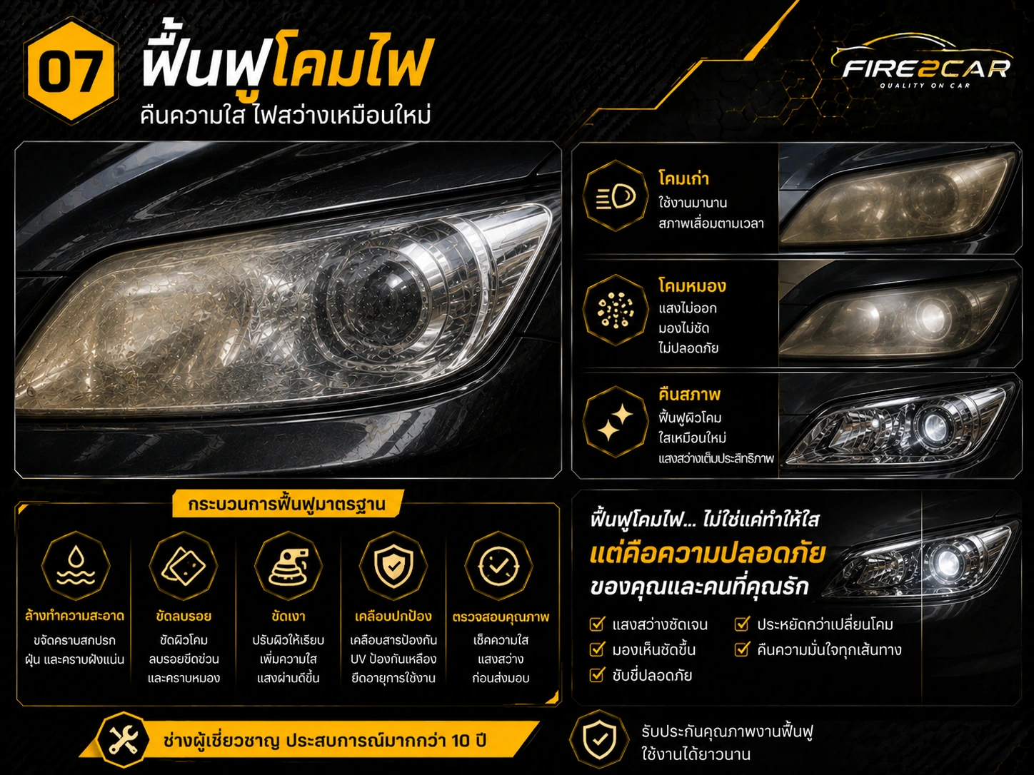ฟื้นฟูโคมไฟหน้า