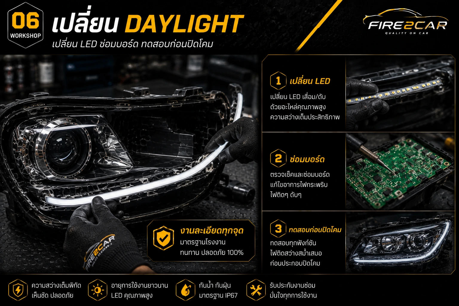 งานช่างซ่อมไฟ Daylight Bar